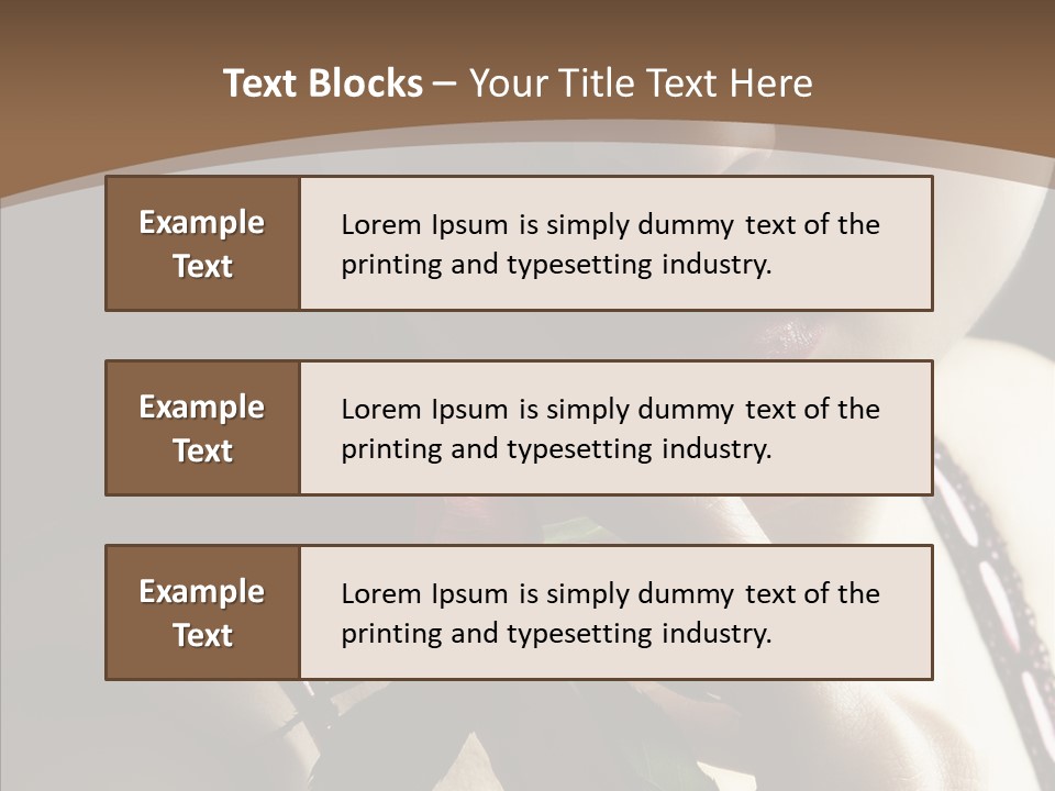 Sensual Woman With Red Rose PowerPoint Template