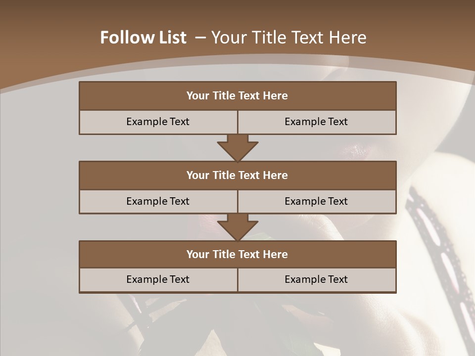 Sensual Woman With Red Rose PowerPoint Template