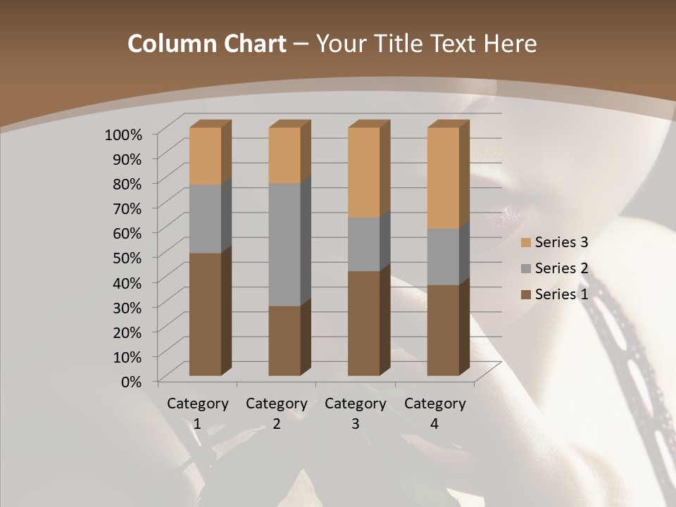 Sensual Woman With Red Rose PowerPoint Template