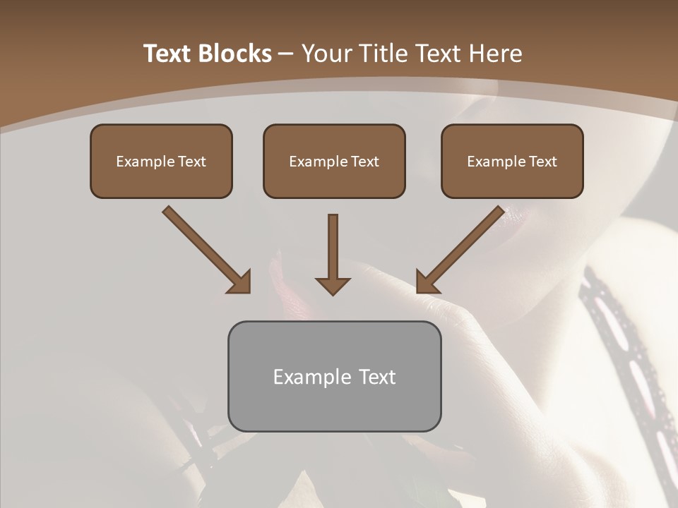 Sensual Woman With Red Rose PowerPoint Template