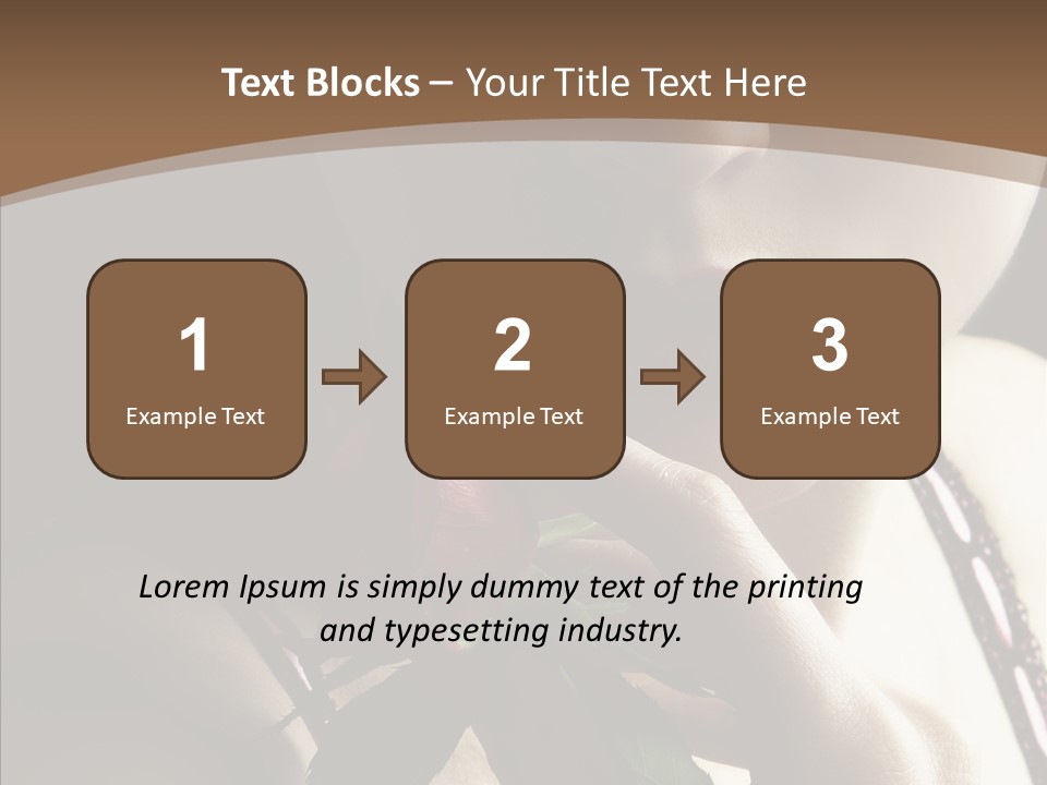 Sensual Woman With Red Rose PowerPoint Template