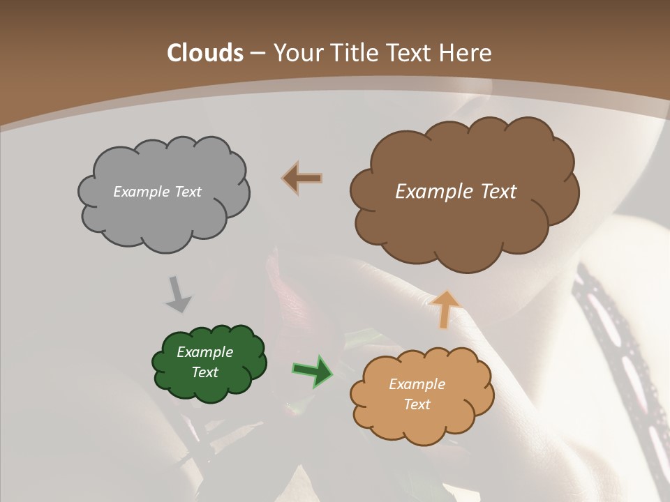 Sensual Woman With Red Rose PowerPoint Template