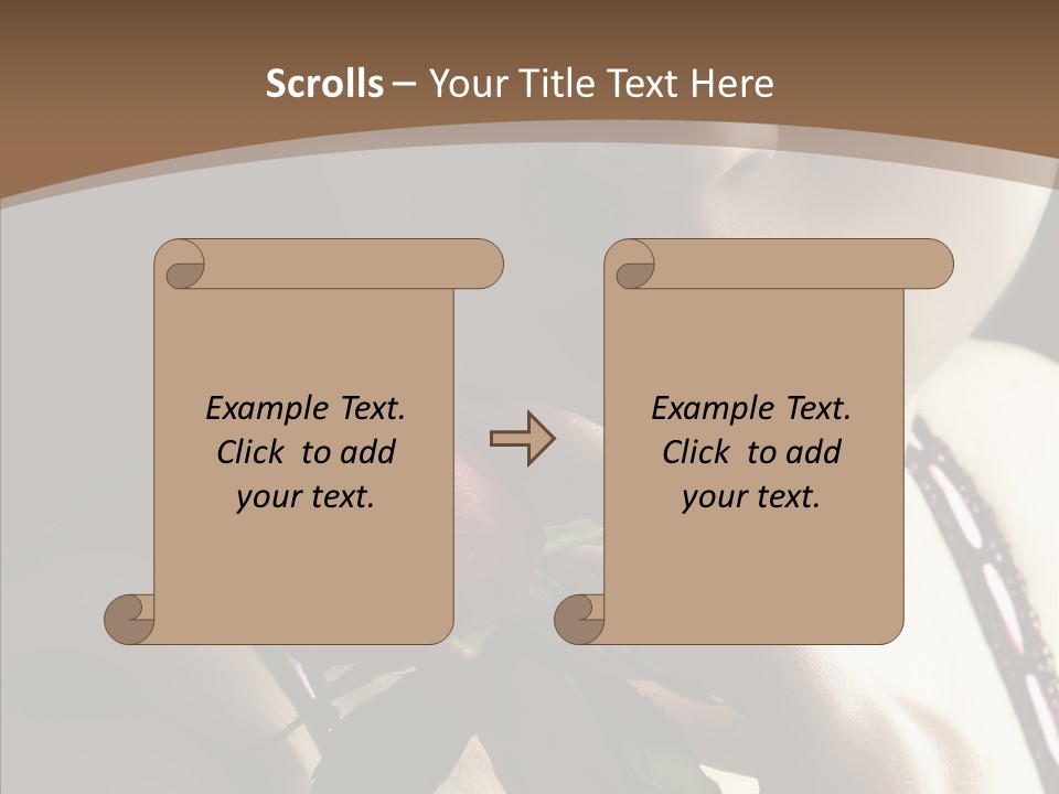 Sensual Woman With Red Rose PowerPoint Template