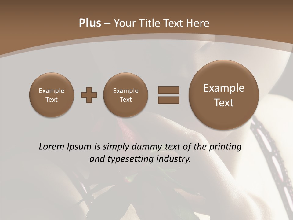 Sensual Woman With Red Rose PowerPoint Template