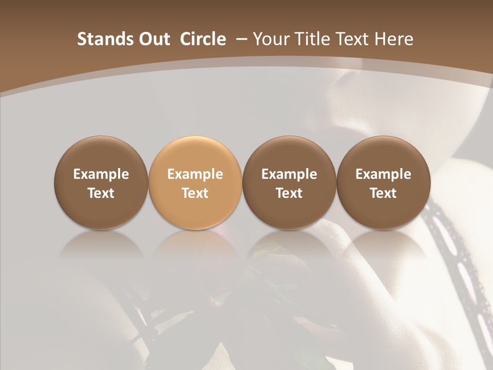 Sensual Woman With Red Rose PowerPoint Template