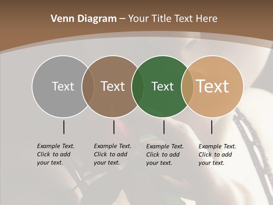 Sensual Woman With Red Rose PowerPoint Template