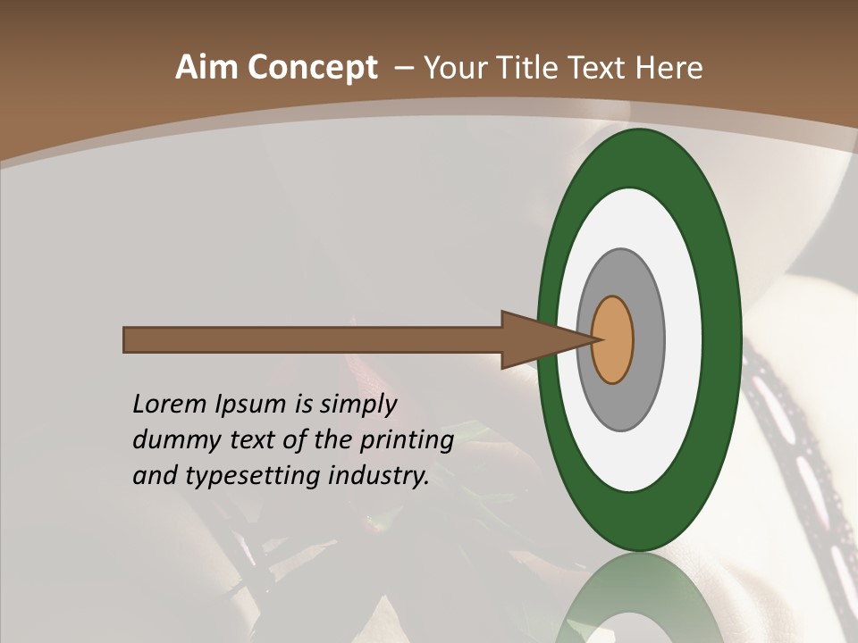 Sensual Woman With Red Rose PowerPoint Template