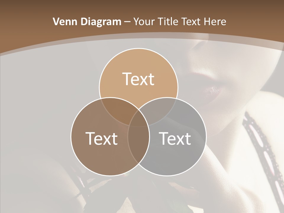 Sensual Woman With Red Rose PowerPoint Template