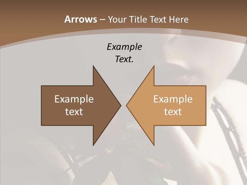 Sensual Woman With Red Rose PowerPoint Template