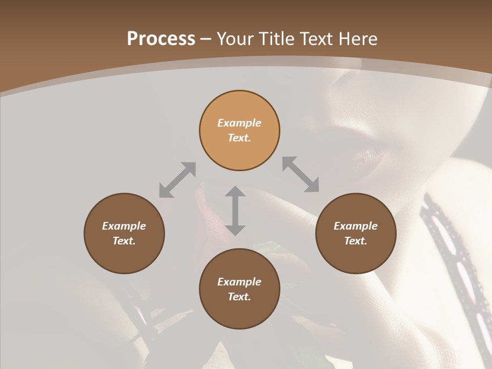 Sensual Woman With Red Rose PowerPoint Template