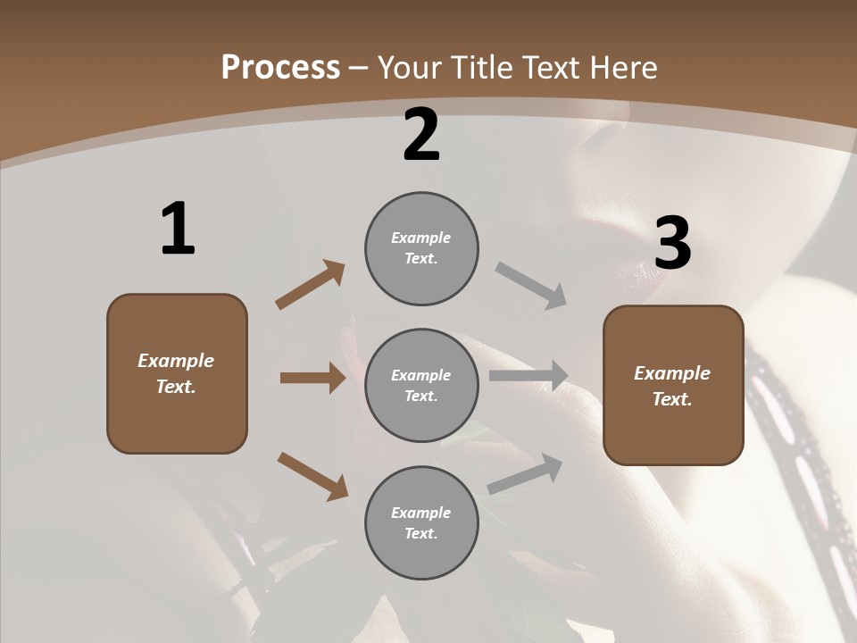 Sensual Woman With Red Rose PowerPoint Template