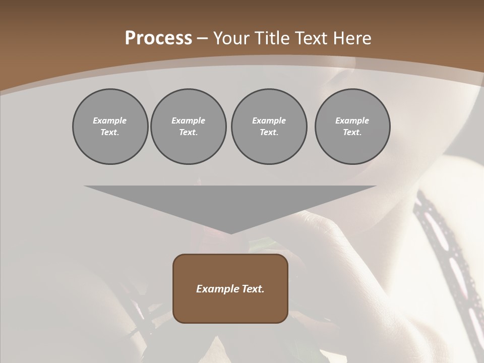 Sensual Woman With Red Rose PowerPoint Template