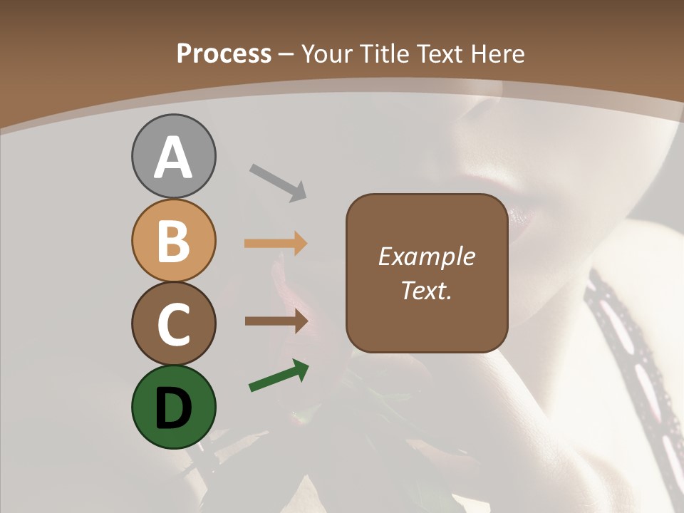 Sensual Woman With Red Rose PowerPoint Template