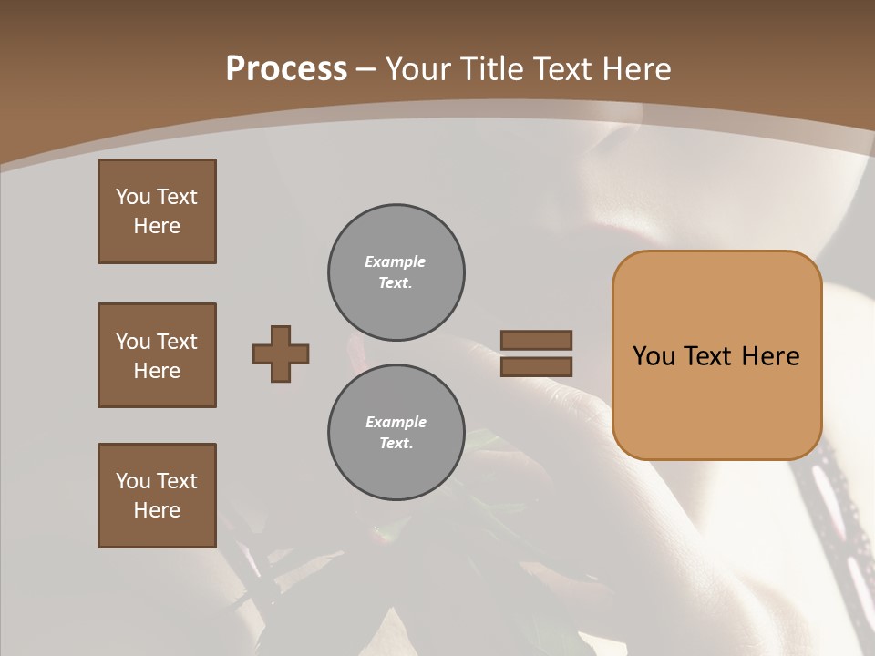 Sensual Woman With Red Rose PowerPoint Template