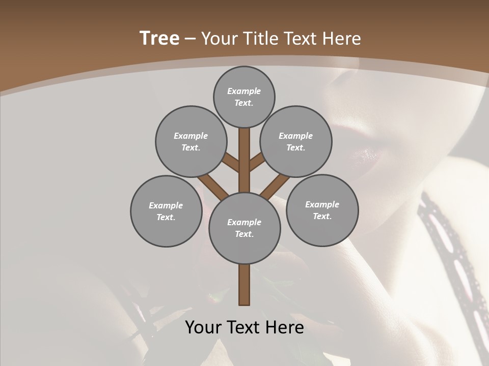 Sensual Woman With Red Rose PowerPoint Template