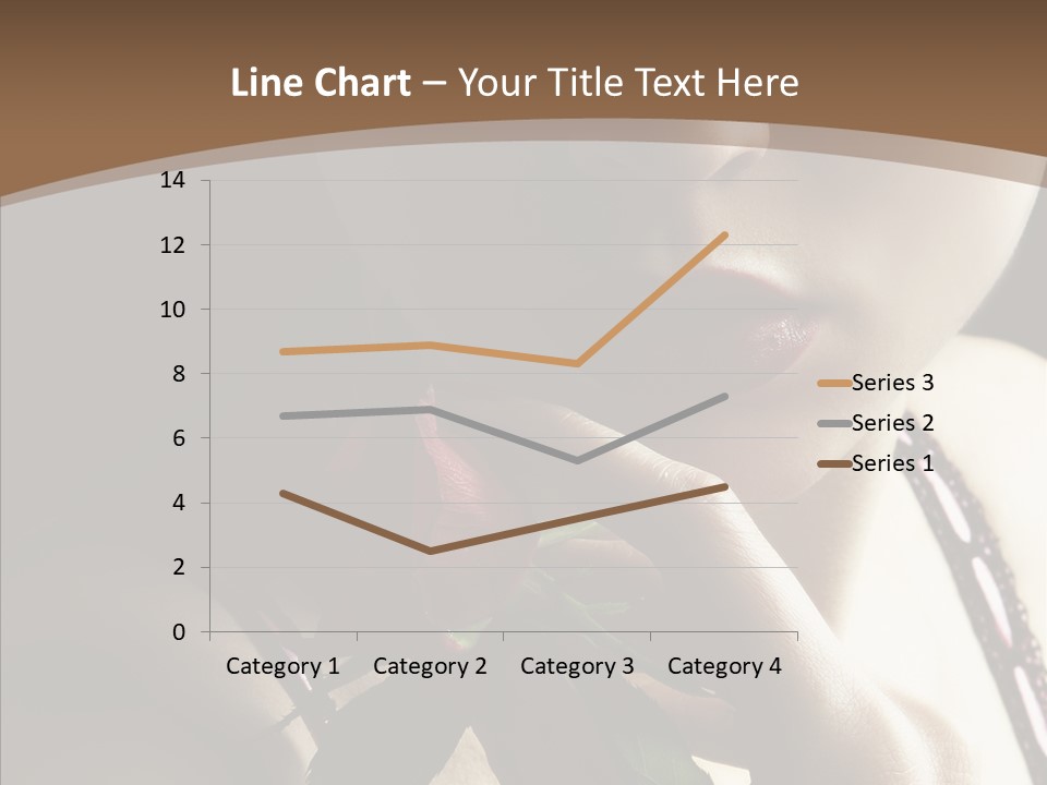 Sensual Woman With Red Rose PowerPoint Template