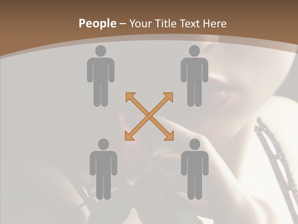 Sensual Woman With Red Rose PowerPoint Template