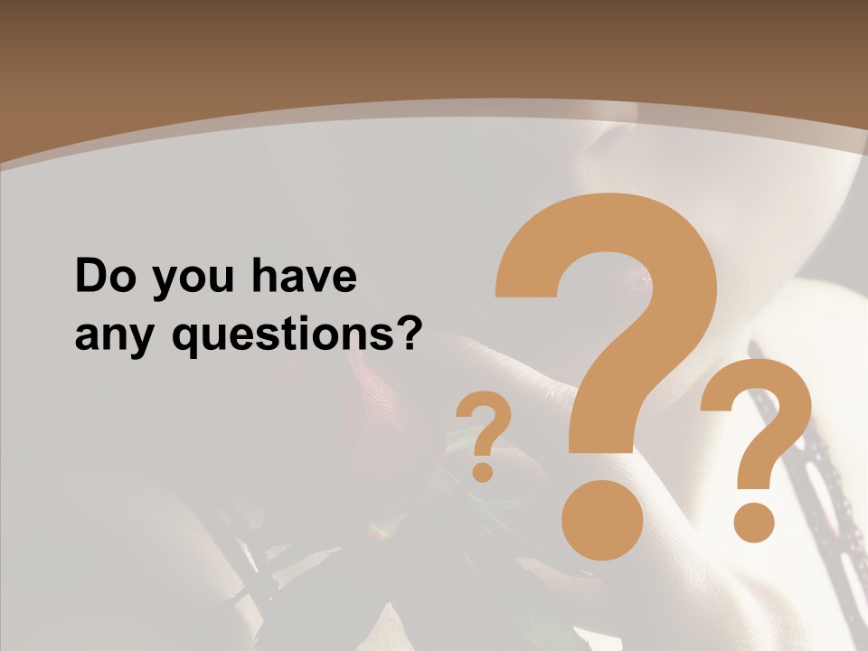 Sensual Woman With Red Rose PowerPoint Template