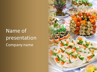 Wedding Pastry Buffet PowerPoint Template