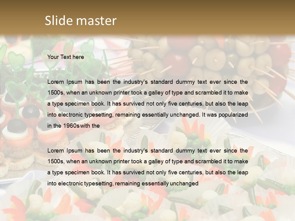 Wedding Pastry Buffet PowerPoint Template