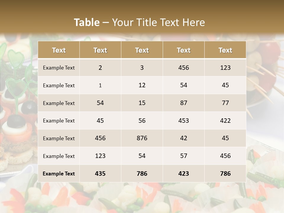 Wedding Pastry Buffet PowerPoint Template