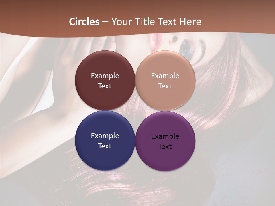Hair Color Blurs Female PowerPoint Template