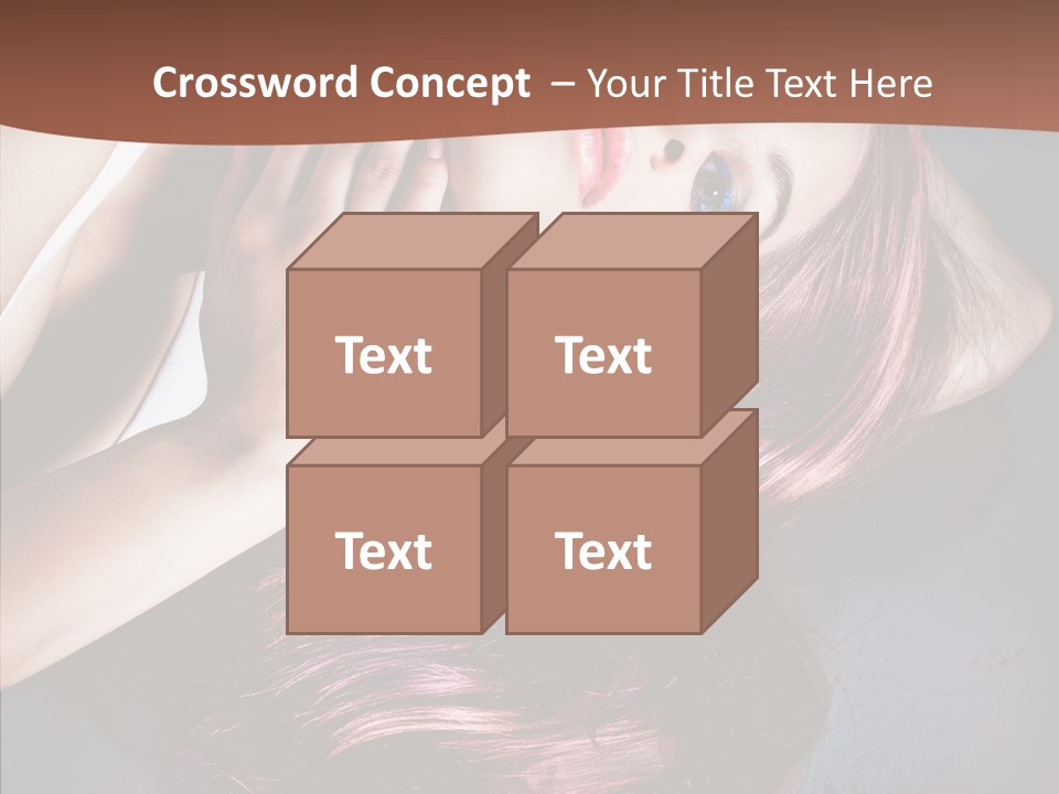 Hair Color Blurs Female PowerPoint Template