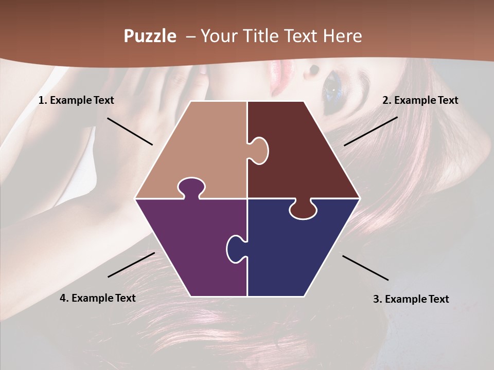 Hair Color Blurs Female PowerPoint Template