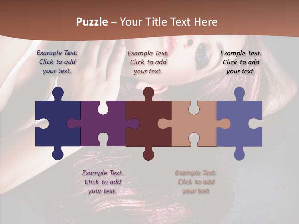 Hair Color Blurs Female PowerPoint Template