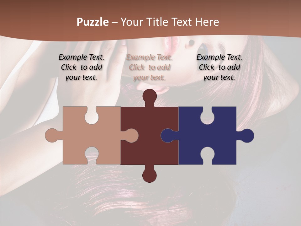 Hair Color Blurs Female PowerPoint Template