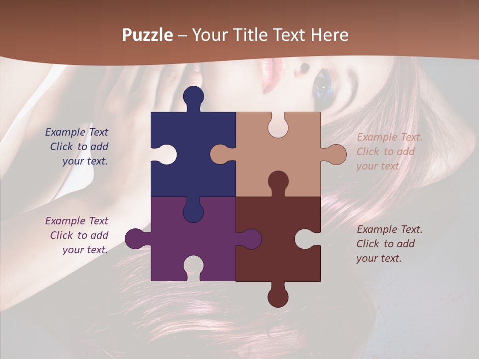 Hair Color Blurs Female PowerPoint Template