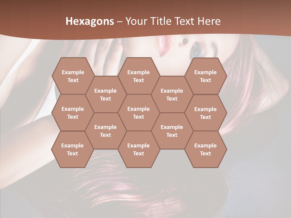 Hair Color Blurs Female PowerPoint Template