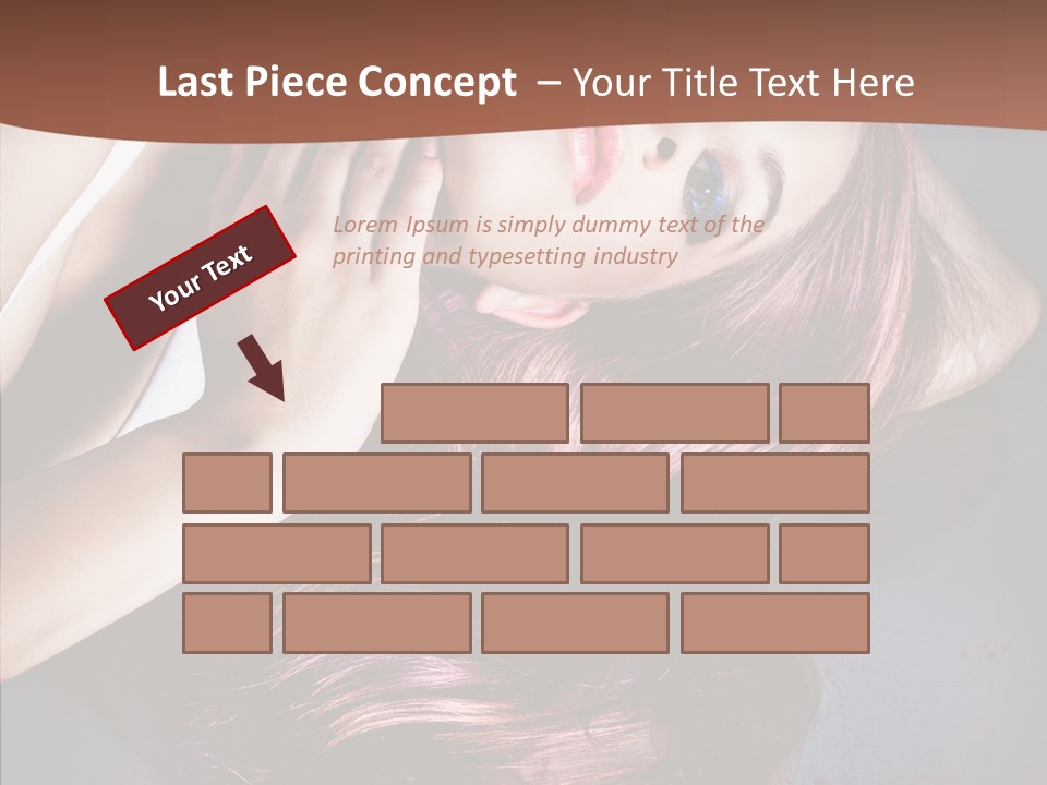 Hair Color Blurs Female PowerPoint Template
