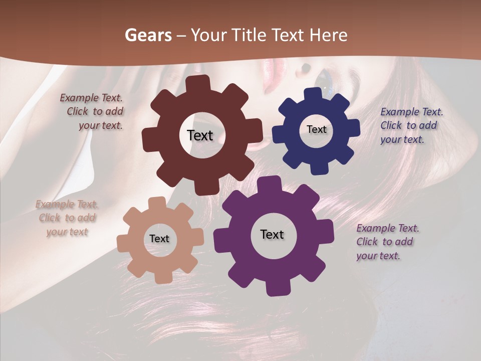 Hair Color Blurs Female PowerPoint Template