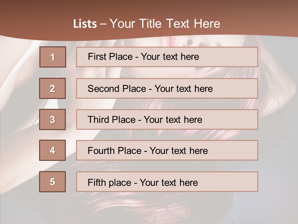 Hair Color Blurs Female PowerPoint Template