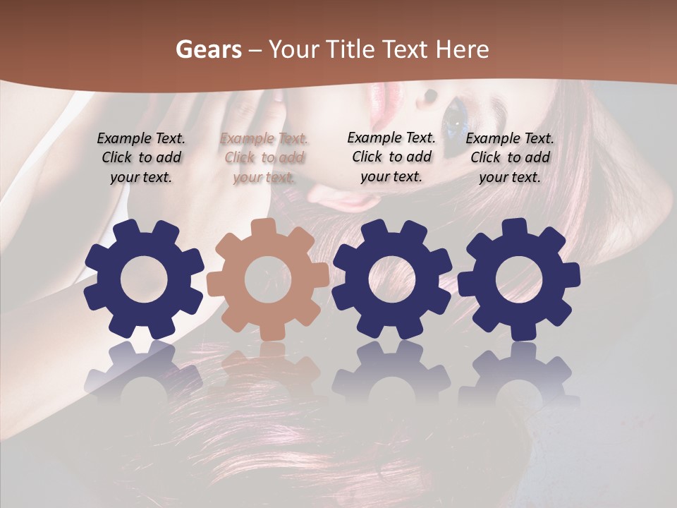 Hair Color Blurs Female PowerPoint Template