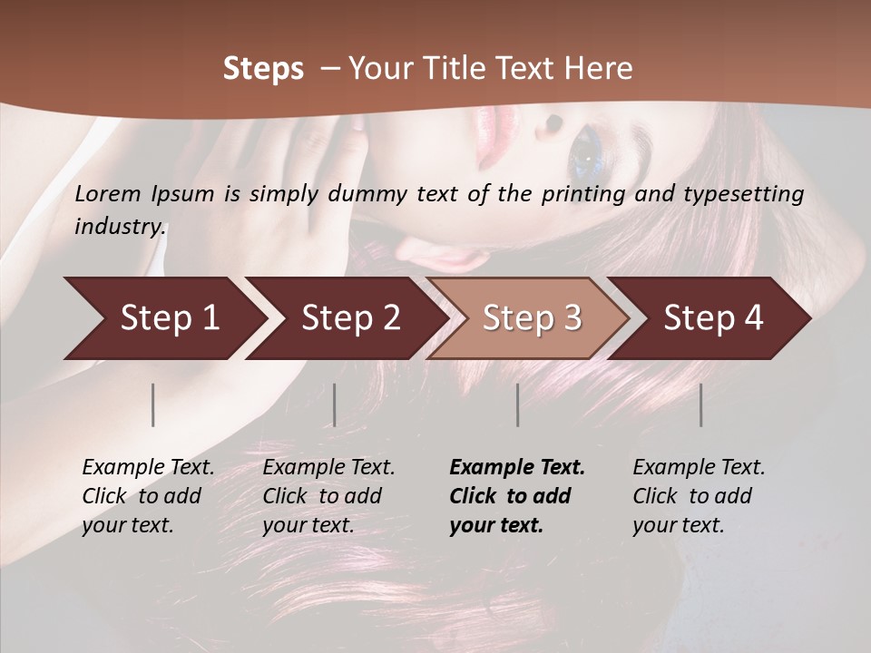Hair Color Blurs Female PowerPoint Template
