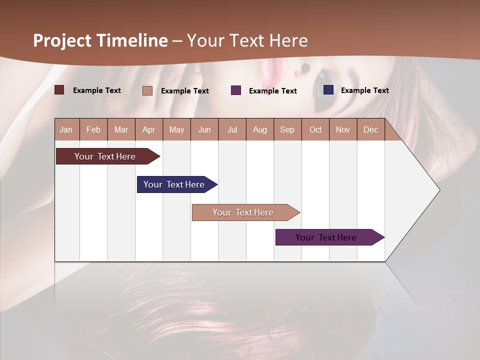 Hair Color Blurs Female PowerPoint Template