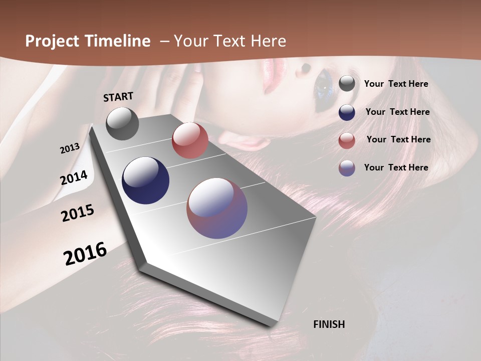 Hair Color Blurs Female PowerPoint Template