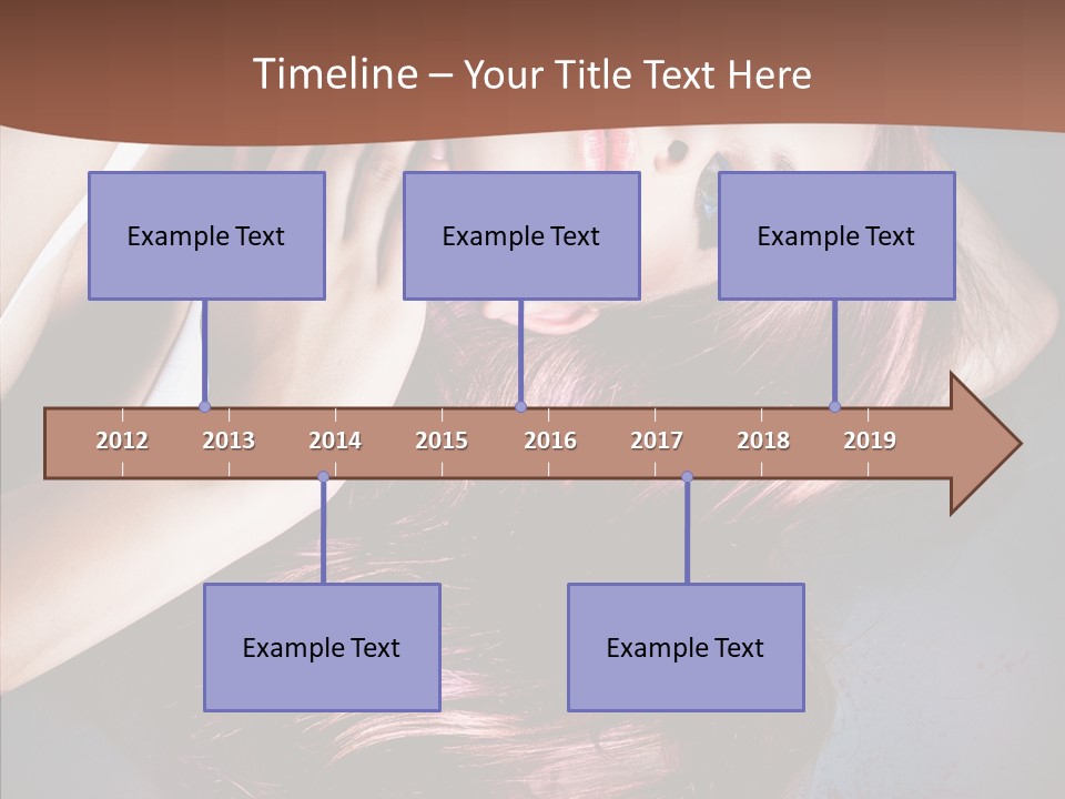 Hair Color Blurs Female PowerPoint Template