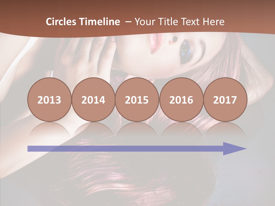 Hair Color Blurs Female PowerPoint Template