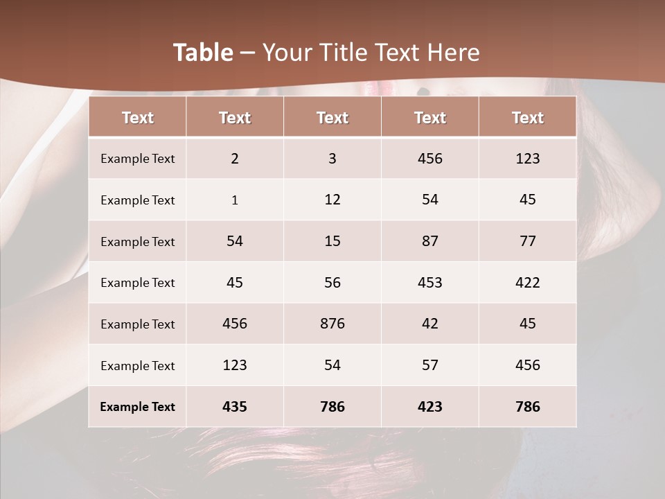Hair Color Blurs Female PowerPoint Template