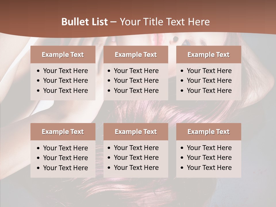 Hair Color Blurs Female PowerPoint Template