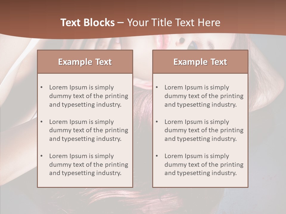 Hair Color Blurs Female PowerPoint Template