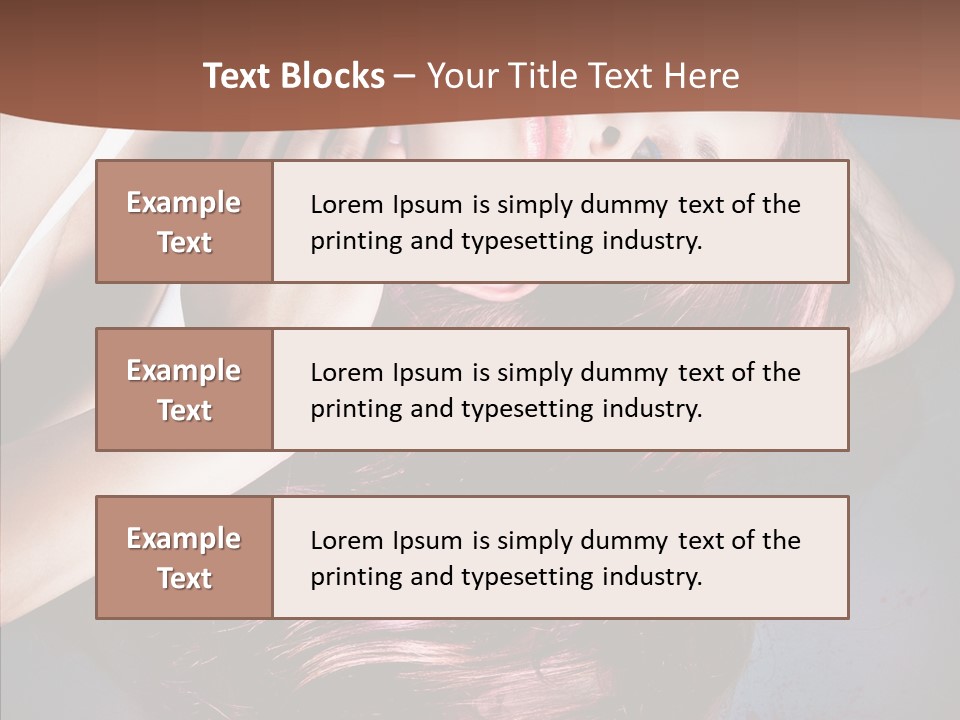 Hair Color Blurs Female PowerPoint Template