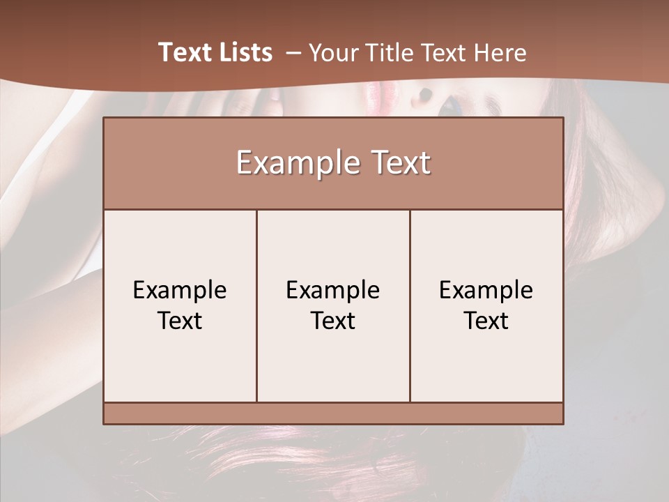 Hair Color Blurs Female PowerPoint Template