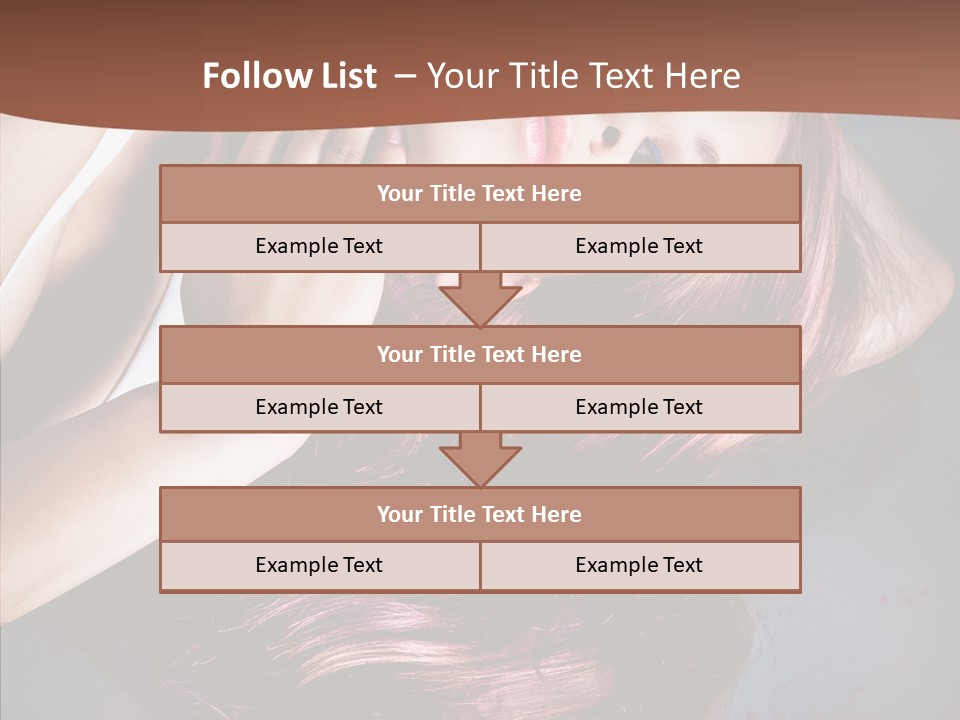 Hair Color Blurs Female PowerPoint Template