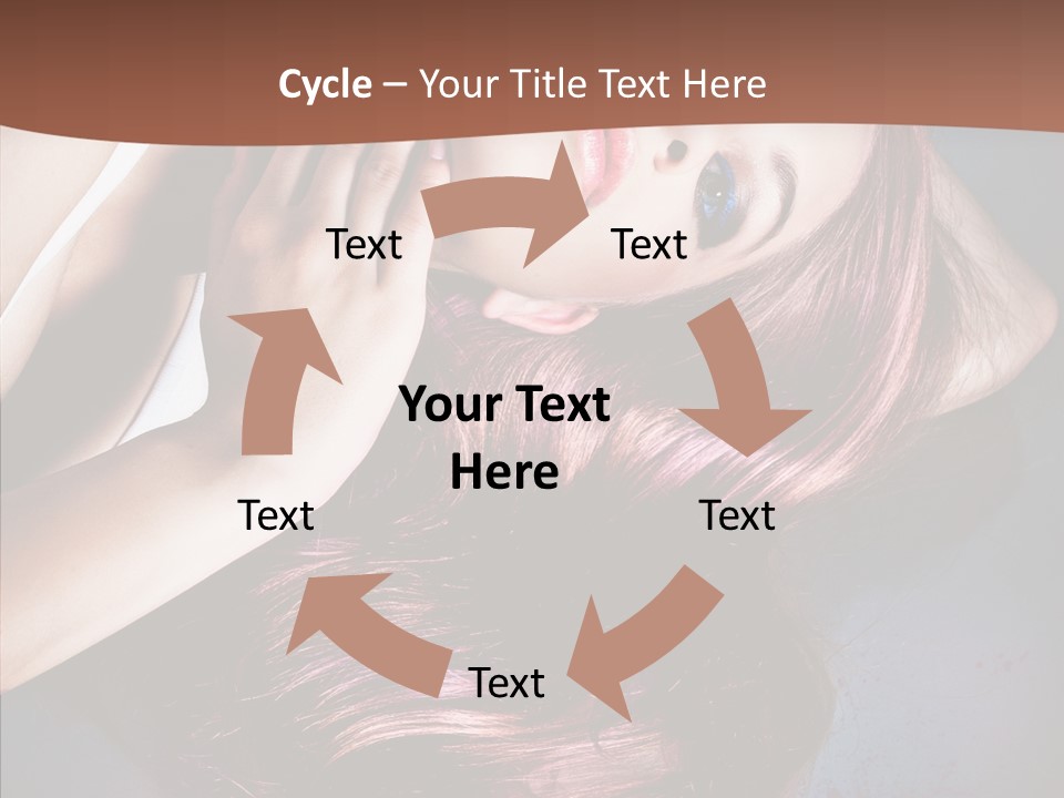 Hair Color Blurs Female PowerPoint Template