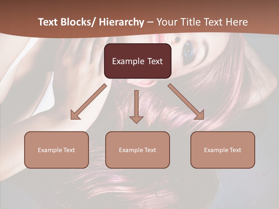 Hair Color Blurs Female PowerPoint Template