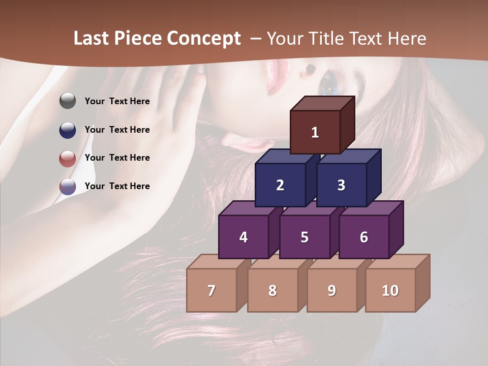 Hair Color Blurs Female PowerPoint Template